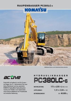 Excavatoare pe șenile Komatsu PC380LC-6 active