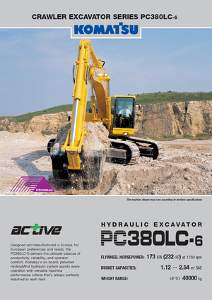 Excavatoare pe șenile Komatsu PC380LC-6 active