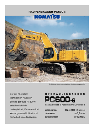 Excavatoare pe șenile Komatsu PC600-6