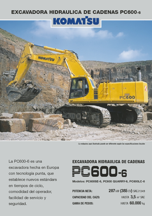 Excavatoare pe șenile Komatsu PC600-6