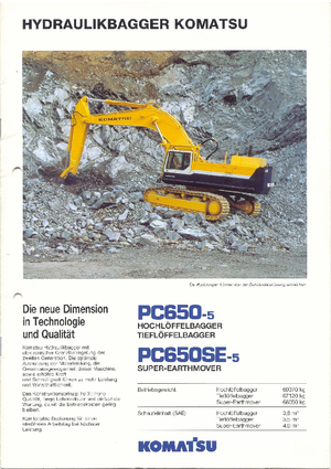 Excavatoare pe șenile Komatsu PC650SE-5