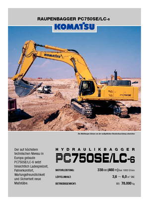 Excavatoare pe șenile Komatsu PC750SE-6