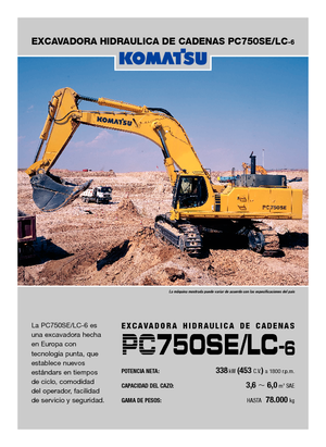 Excavatoare pe șenile Komatsu PC750SE-6