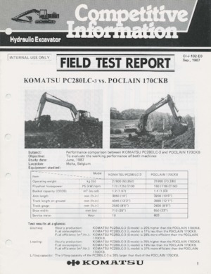 Excavatoare pe șenile Komatsu PC280LC-3