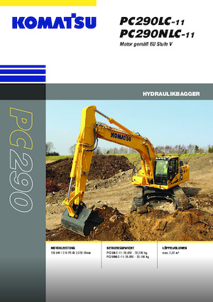 Excavatoare pe șenile Komatsu PC290LC-11E0