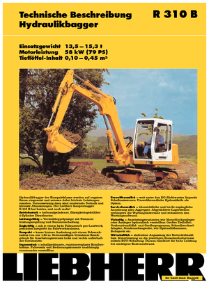 Excavatoare pe șenile Liebherr R 310 B