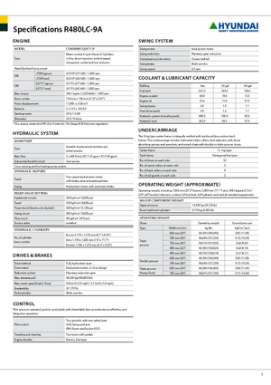 Excavatoare pe șenile Hyundai R 480 LC-9 A