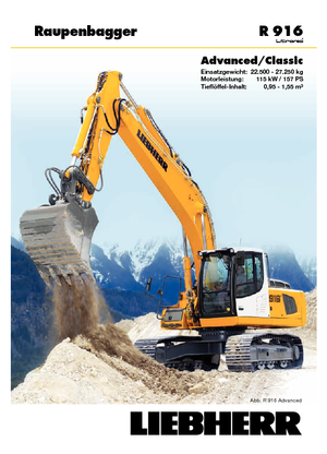 Excavatoare pe șenile Liebherr R 916 Advanced