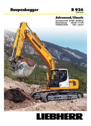 Excavatoare pe șenile Liebherr R 926 Classic