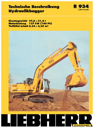 Excavatoare pe șenile Liebherr R 934 Litronic HD-SL
