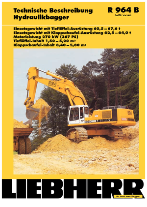 Excavatoare pe șenile Liebherr R 964 B Litronic HD