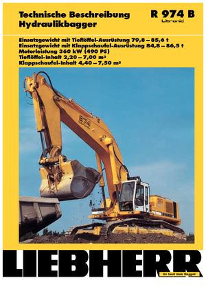 Excavatoare pe șenile Liebherr R 974 B Litronic HD