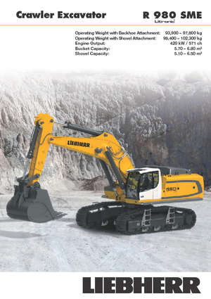 Excavatoare pe șenile Liebherr R 980 SME
