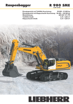 Excavatoare pe șenile Liebherr R 980 SME