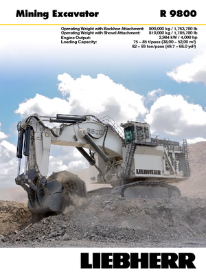 Excavatoare pe șenile Liebherr R 9800 