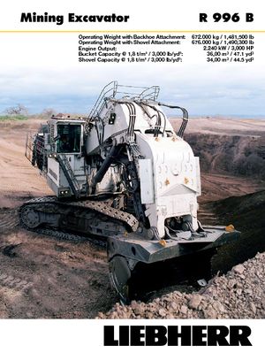 Excavatoare pe șenile Liebherr R 996 B 