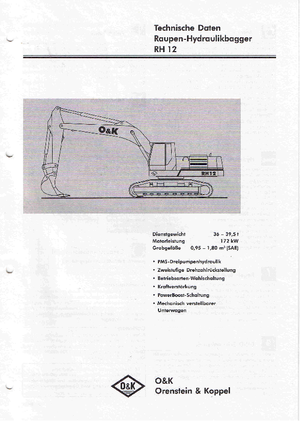 Excavatoare pe șenile O&K RH 12
