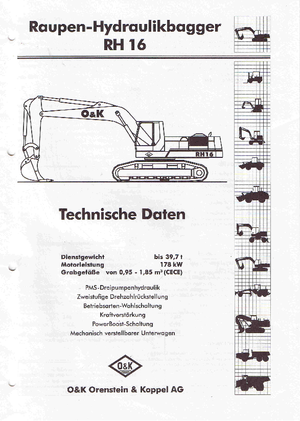 Excavatoare pe șenile O&K RH 16