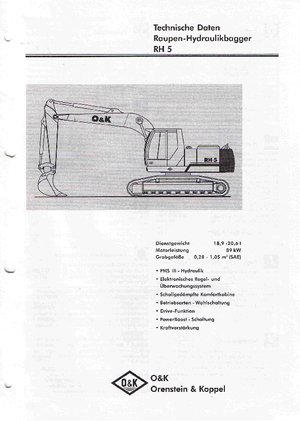 Excavatoare pe șenile O&K RH 5