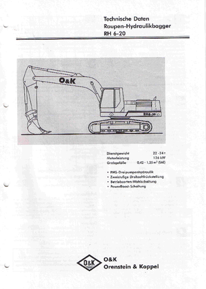 Excavatoare pe șenile O&K RH 6-20