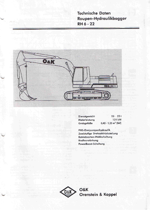 Excavatoare pe șenile O&K RH 6-22