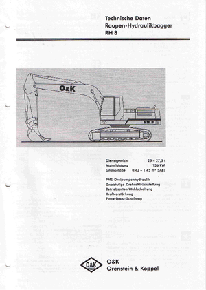 Excavatoare pe șenile O&K RH 8