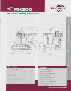 Excavatoare pe șenile Bucyrus RH200