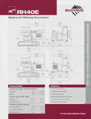 Excavatoare pe șenile Bucyrus RH40E