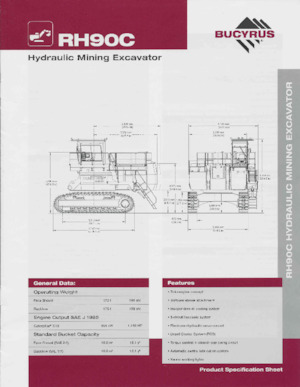 Excavatoare pe șenile Bucyrus RH90C