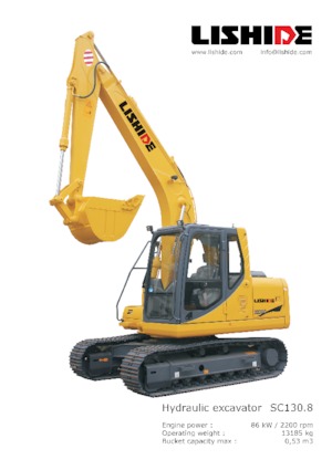 Excavatoare pe șenile Lishide SC130.8