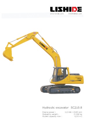 Excavatoare pe șenile Lishide SC210.8