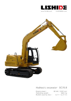Excavatoare pe șenile Lishide SC70.8