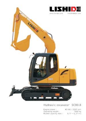 Excavatoare pe șenile Lishide SC80.8