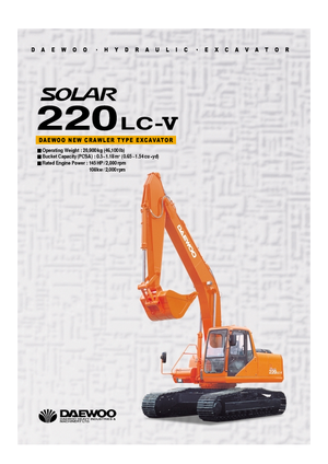 Excavatoare pe șenile Doosan Solar 220 LC-V
