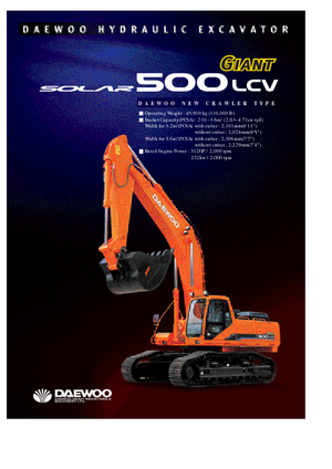 Excavatoare pe șenile Doosan Solar 500 LC-V Gigant