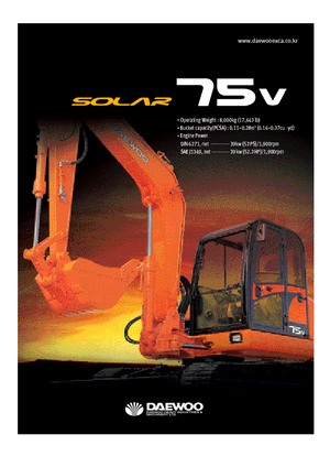 Excavatoare pe șenile Doosan Solar 75 V