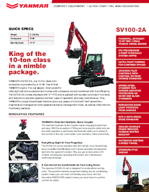 Excavatoare pe șenile Yanmar SV100-2A