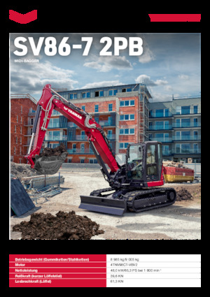 Excavatoare pe șenile Yanmar SV86-7-2PB
