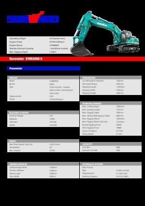 Excavatoare pe șenile Sunward SWE365E-3 