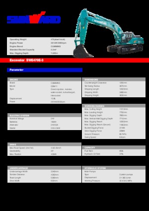 Excavatoare pe șenile Sunward SWE470E-3 