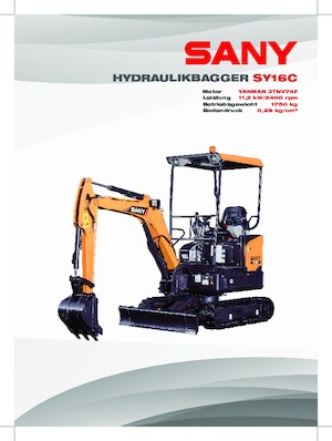 Mini excavatoare Sany SY16C
