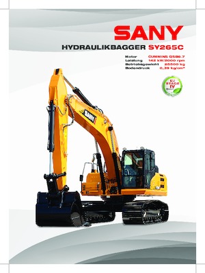 Excavatoare pe șenile Sany SY265C