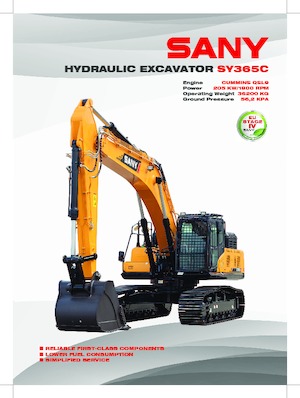 Excavatoare pe șenile Sany SY365LC 