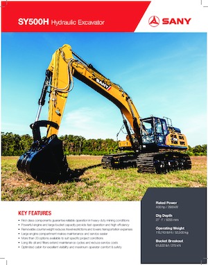Excavatoare pe șenile Sany SY500H