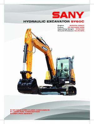 Excavatoare pe șenile Sany SY60C