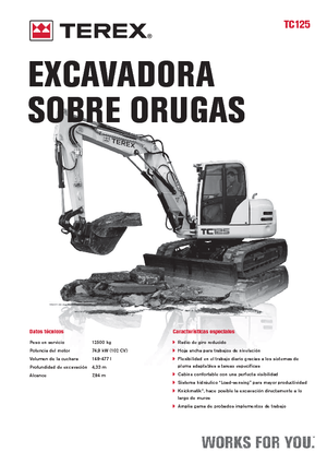 Excavatoare pe șenile Terex TC 125
