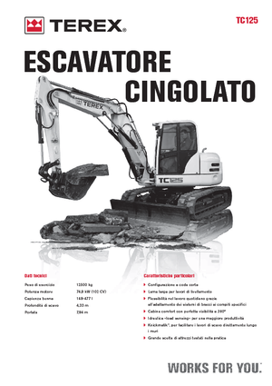 Excavatoare pe șenile Terex TC 125