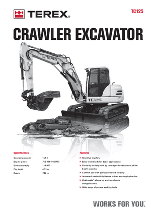 Excavatoare pe șenile Terex TC 125