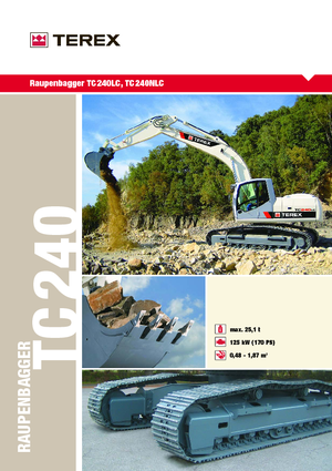 Excavatoare pe șenile Terex TC 240