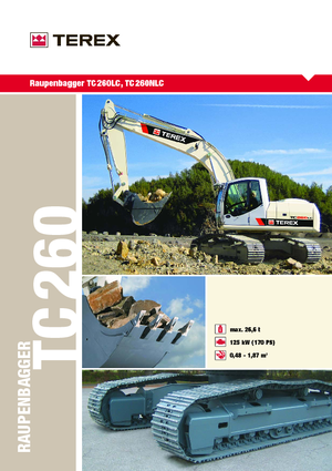 Excavatoare pe șenile Terex TC 260